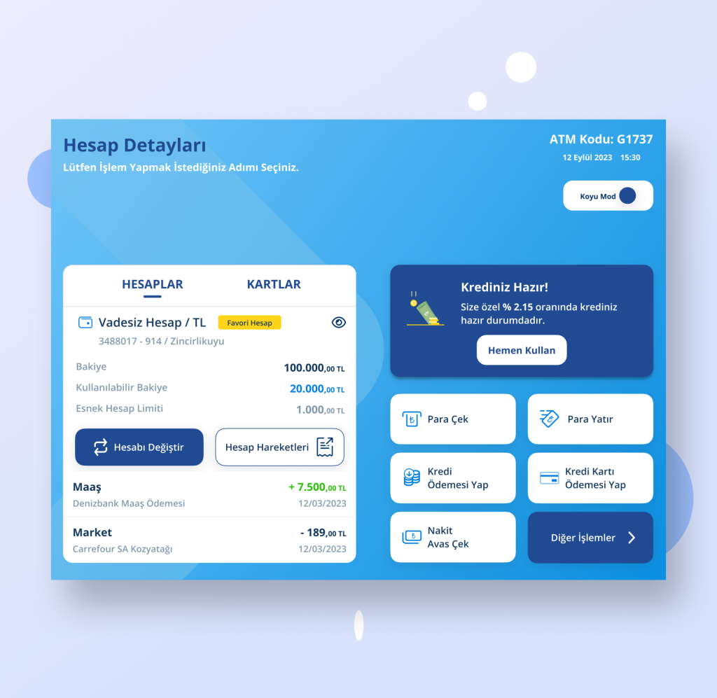 ATM Hesap Detayları